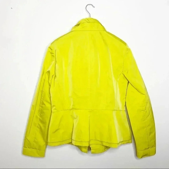 Lafayette 148 New York Zip Jacket Reva Sugarcane Polyester Jacket Blazer Size 6 - Picture 6 of 7